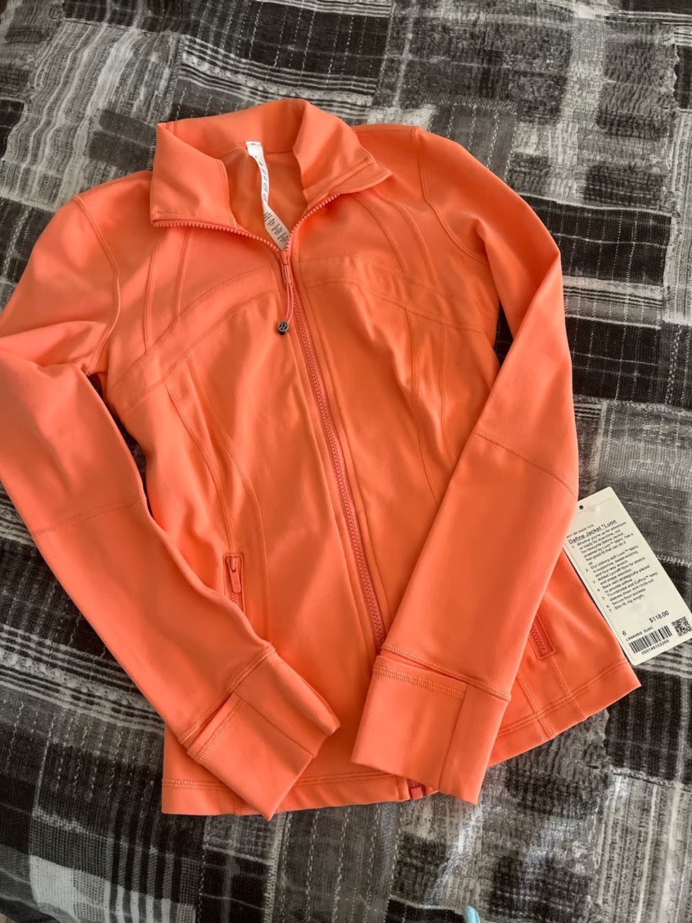 lululemon athletica sunset coral define jacket